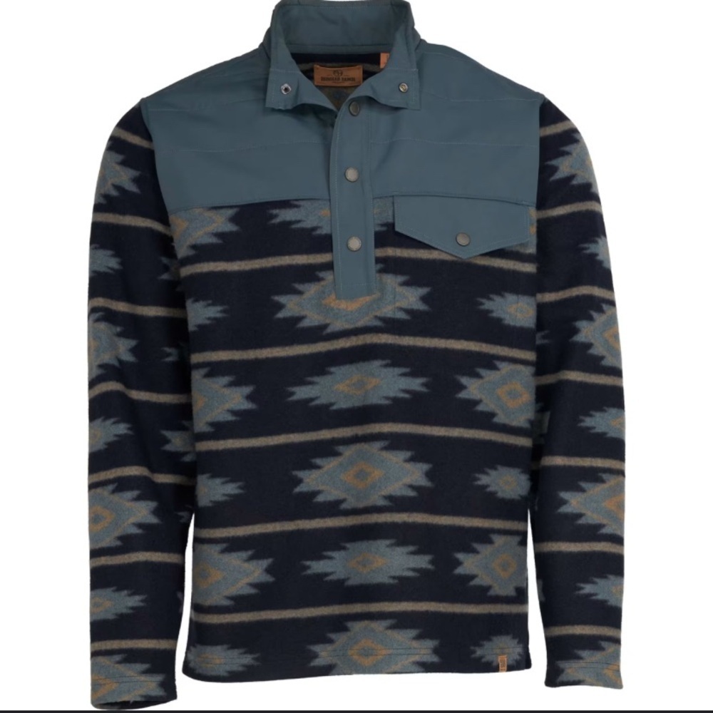 Red Head Ranch Kildeer Turquoise Blue Fleece Pullover Men’s Size Medium Gorpcore